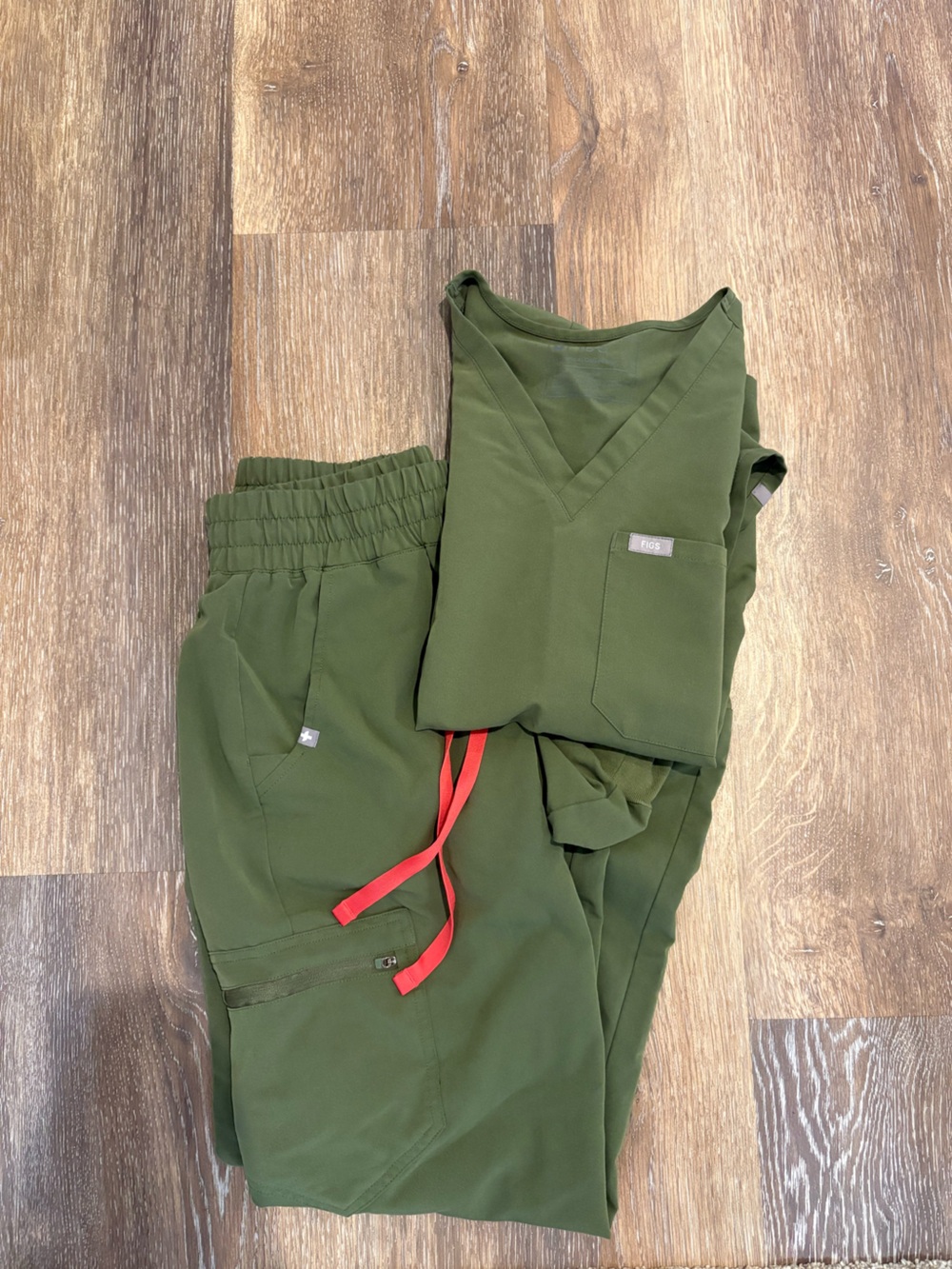 FIGS. Olive Green Scrub Set